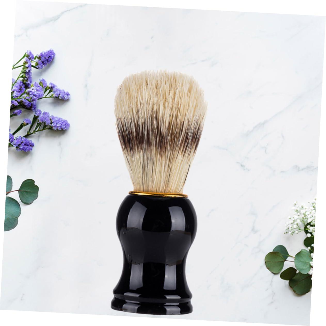 Hemoton Hemoton Barber Shaving Brush for Men Soft Bristles Beard Cleaning Brush Smooth Shave