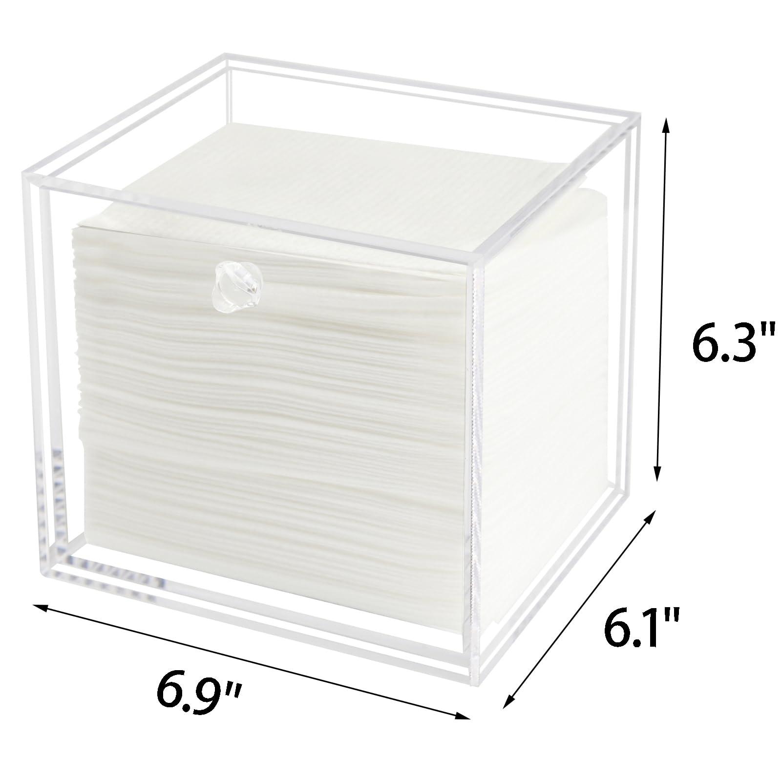 Weiai Weiai Face Towel Holder Compatible with XL, Disposable Face Towel Container Box, Clear