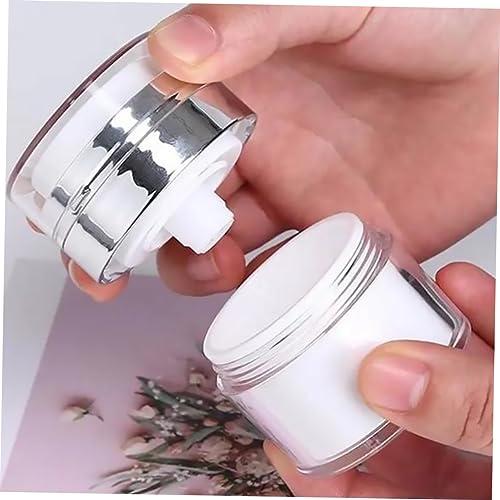 FOMIYES FOMIYES 4 Pcs Press Cream Jar airless Jars for Cosmetics airless Lotion Pump Bottle Pump Bottle Dispenser Pressing Type Bottle Cream Pump Dispenser jar pp Liquid Pump Acrylic Travel White