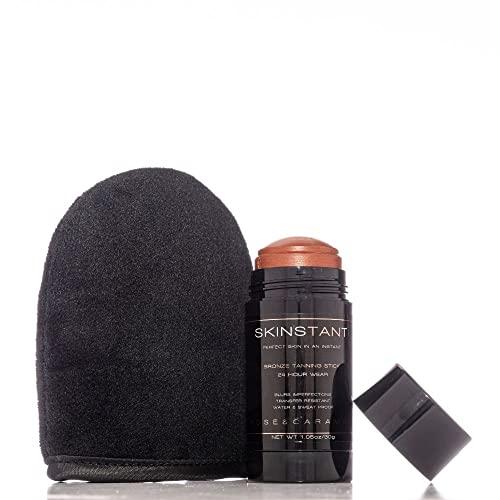 Rose & Caramel Rose & Caramel Skinstant Instant Bronze Tanning Stick, Was Off Tan Water Proof Splash Proof Sweat Proof, Colour Adapting Formula, Instant Bronze Colour