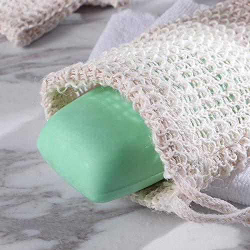 OUNONA OUNONA 3Pcs Soap Saver Bag Natural Sack Soap Net Pouch for Bath and Shower Use