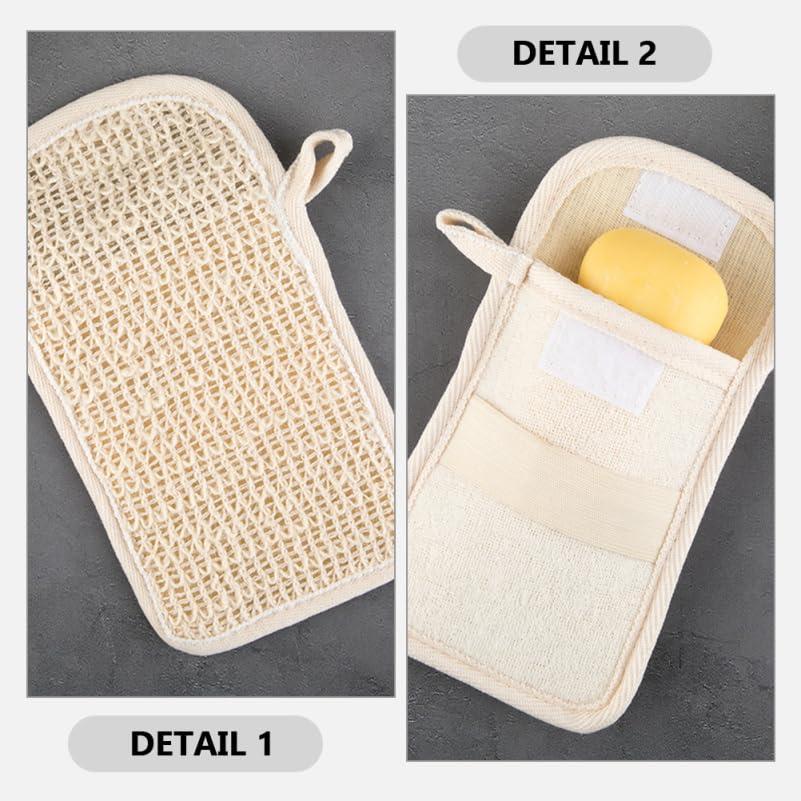 Healvian Healvian 2pcs Bar Soap Bag,Cotton Linen Exfoliating Soap Pouch,Soap Saver for Bar Soap,Soap Scrubber Pouch,Soap Bar Bag for Bath Shower,Soap Exfoliating Bag,Reusable Soap Mesh,Soap Saver Pocket