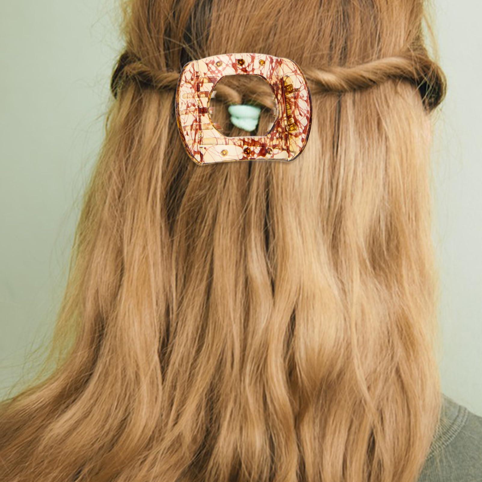 LIFKOME LIFKOME 6Pcs Flat Hair Clips Acrylic flat claw clips Strong Hold Lay Flat Hair Clip Hair Clamps Jaw Clips Hair Accessories for Women Girls