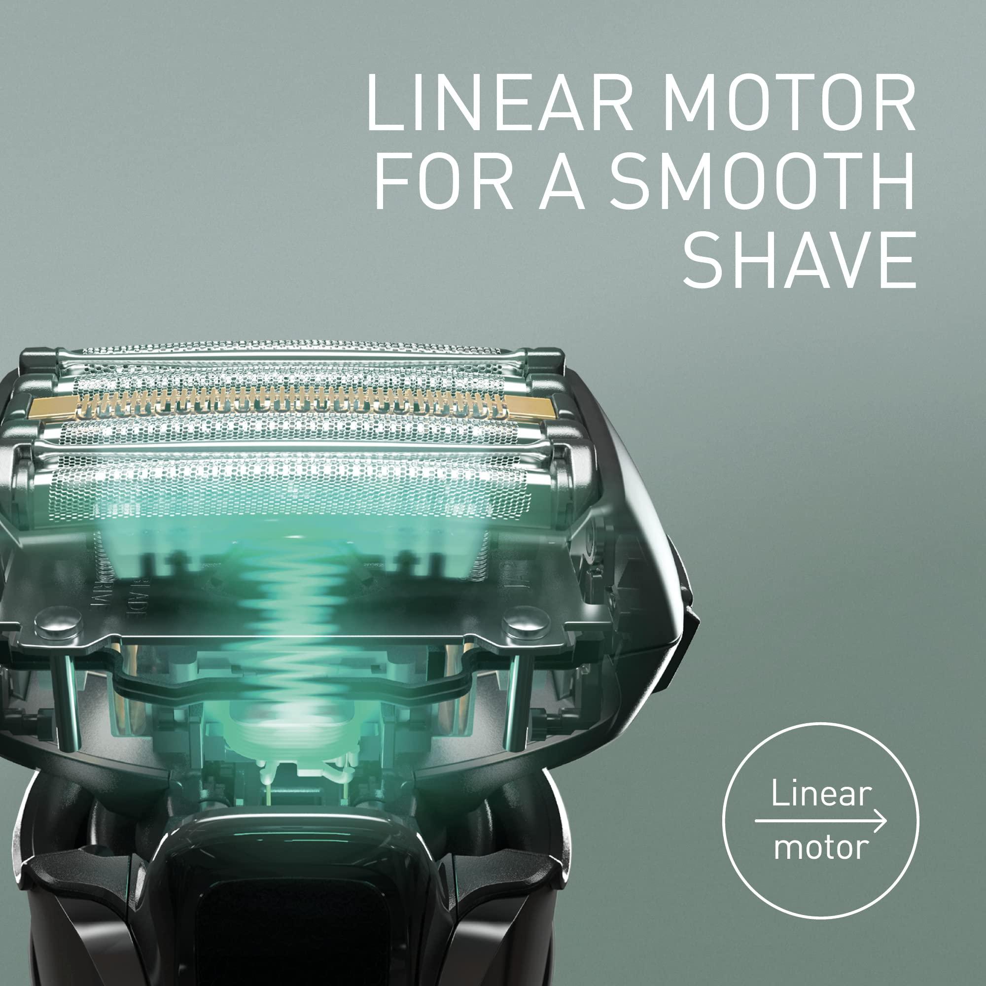 Panasonic Panasonic ES-LV6U Series 900 Premium Wet/Dry Electric Shaver 5-Way Shaving Head with Linear Motor, Black