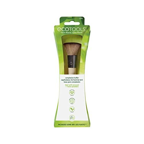 EcoTools EcoTools Custom Coverage Buffing Brush - Soft Custom Cut Bristles Recycled Aluminum Ferrules; For Use with Cream or Powder Foundation Blush and Bronzer