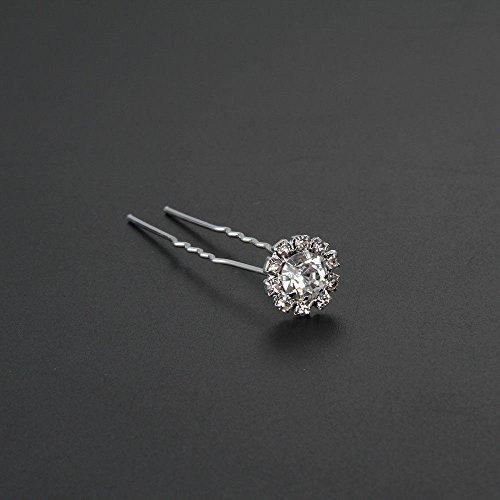 Trimming Shop Trimming Shop Swarovski Czech Crystal Diamante Flower Bridal Wedding Prom Hair Pins Clips 69
