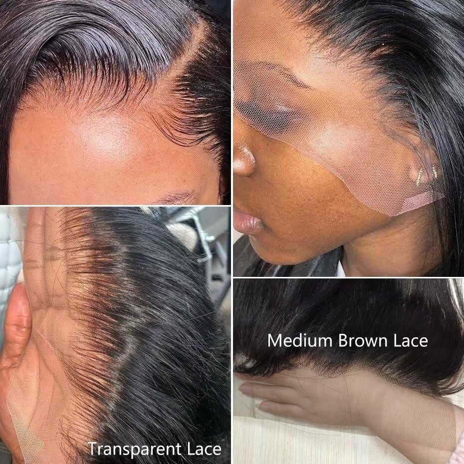 oulaer 200% Density Body Wave Lace Front Wig Human Hair For Black Women 13x4 Transparent HD Lace Frontal Wig Pre Plucked With Baby Hair Natural Hairline Glueless Wigs 24Inch