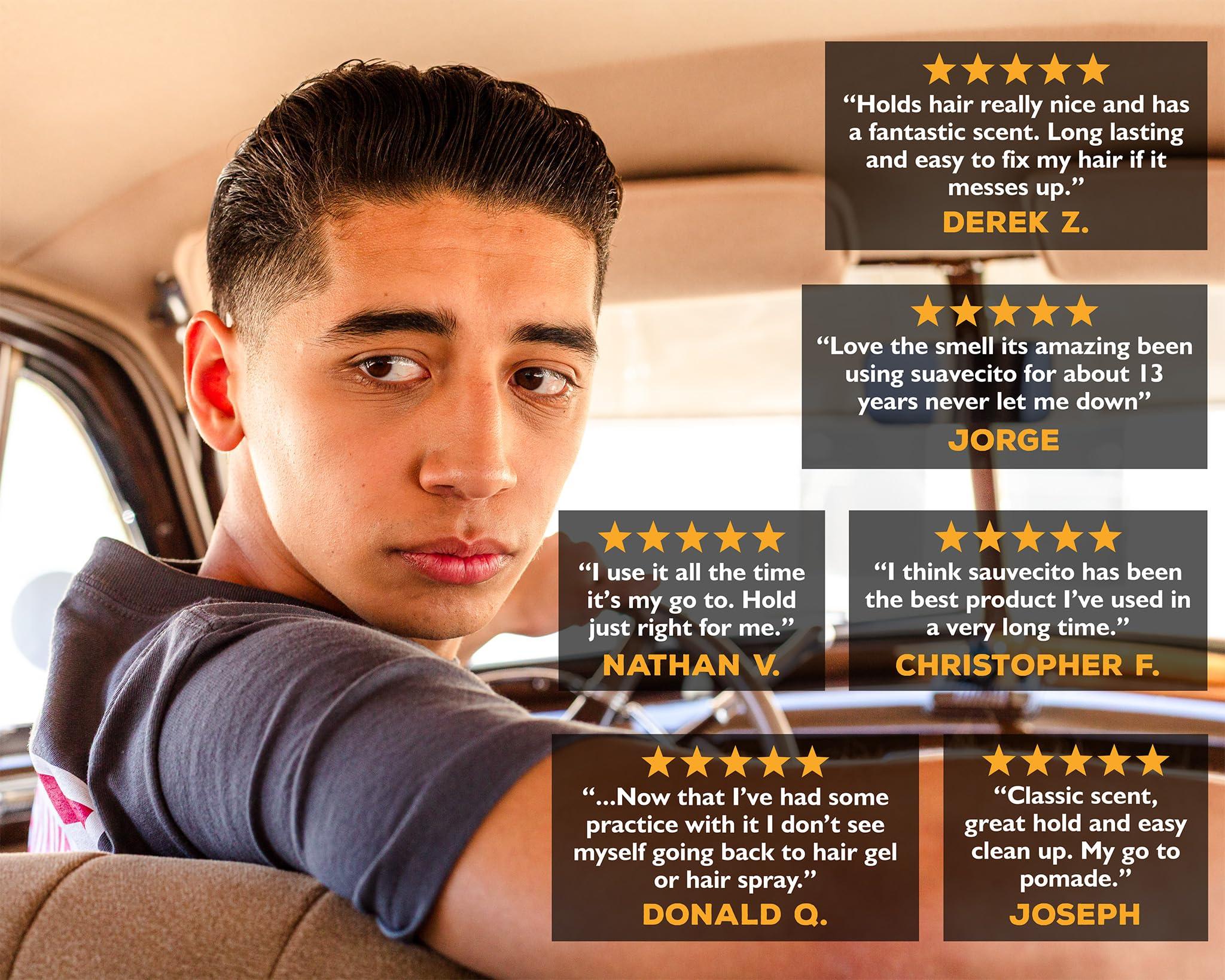 Suavecito Suavecito Pomade Firme (Strong) Hold Whiskey Bar Scent 4 oz - Pomade For Men - Medium Shine Water Based Wax Like Flake Free Hair Gel - Easy To Wash Out - All Day Hold For All Hair Styles