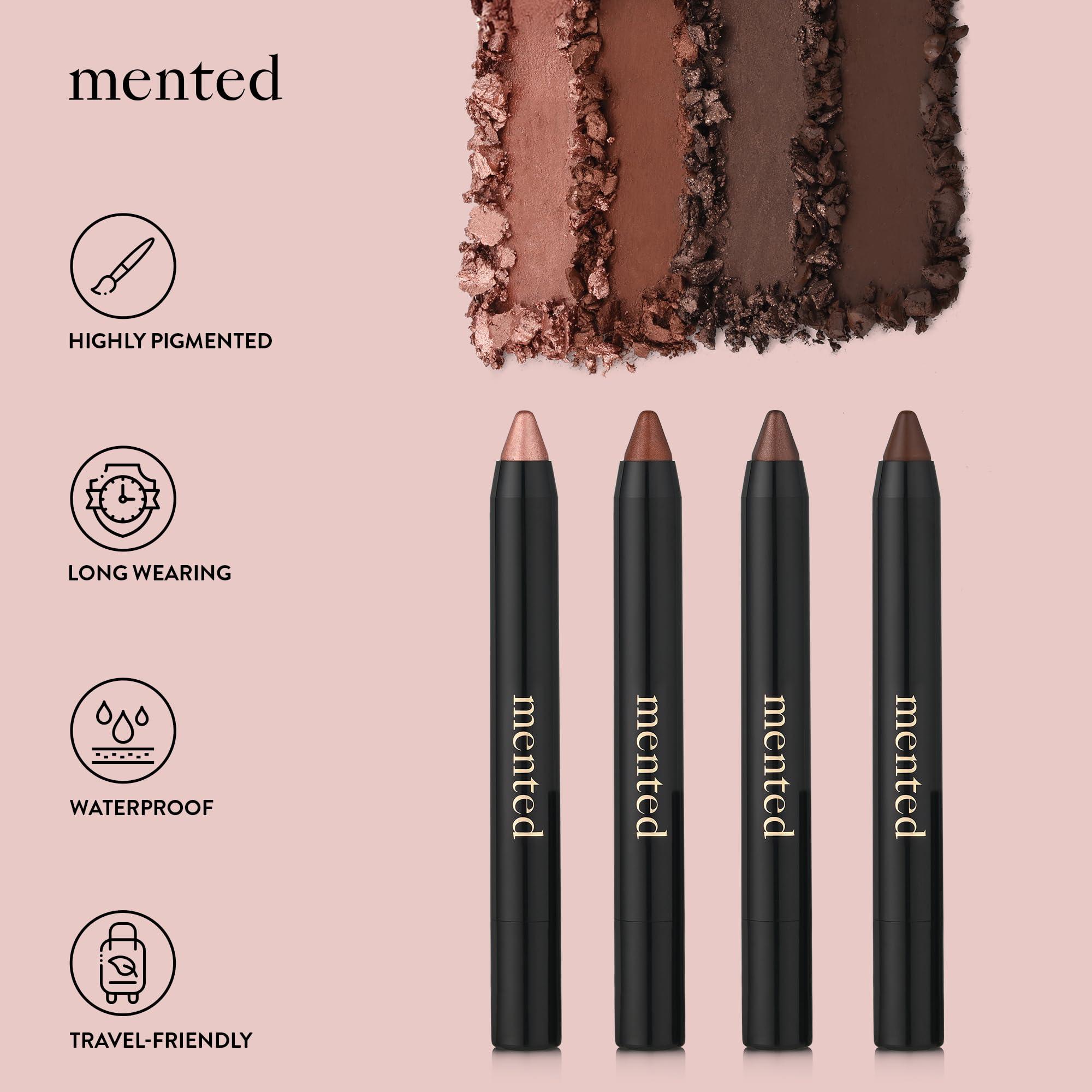 Mented Mented Cosmetics Color Intense Eye Shadow Sticks, Cream Eyeshadow Stick Crayon, Easy-to-Apply Eyeshadow Pencils, Waterproof + Crease Proof Eye shadow Make Up, 0.05oz, Deja Brew