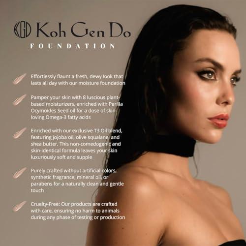 Koh Gen Do Koh Gen Do\'s Radiant Perfection Smooth Skin-like Finish Moisture Foundation: Flawless, Perfect Tone Match, Buildable Coverage, and Plant-Powered Elegance, Neutral Warm 301, 0.71 oz.