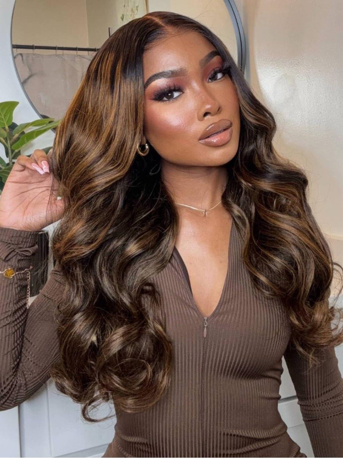 Beauty Forever Beauty Forever Ombre Highlight Brazilian Body Wave Virgin Hair 3 Bundles 14 16 18 Inch,Ombre Blonde Remy Human Hair Wavy Weaves Hair Extentions Color FB30