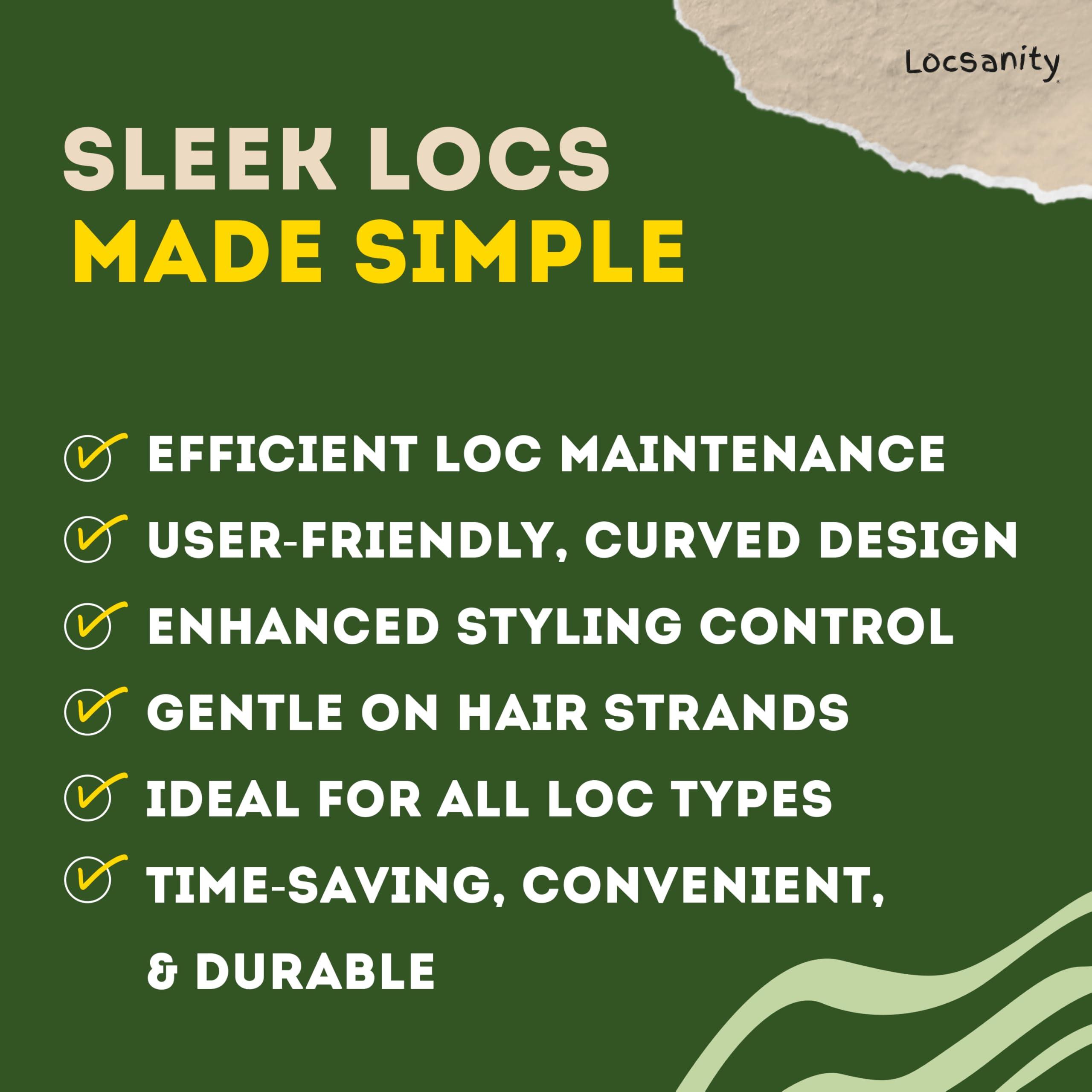 Locsanity Locsanity Curved Interlocking Tool for Microlocs and Medium Locs Maintenance Hair Tools for Dreadlocks, Sisterlocks, Interlocks, and Crochet Locks