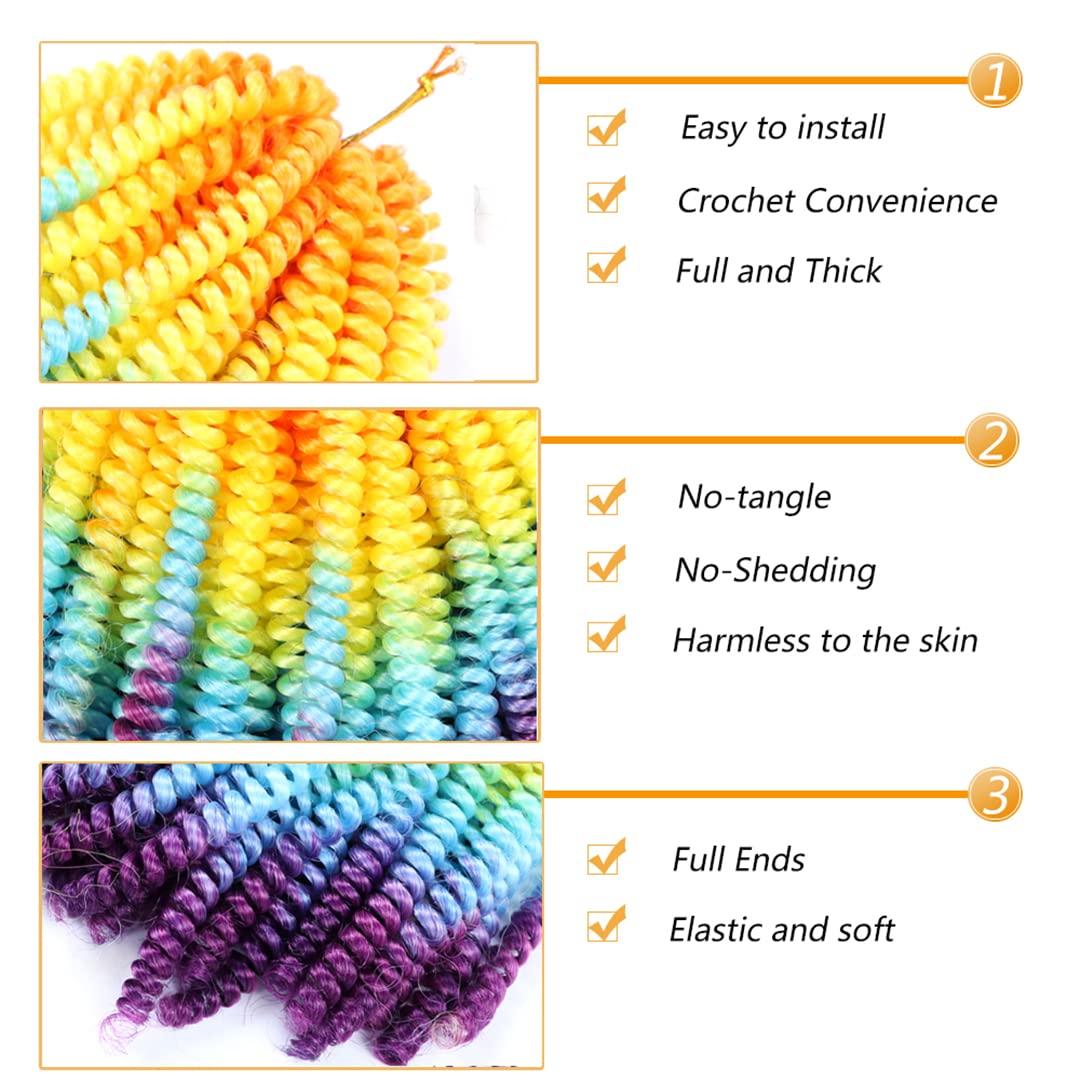 Sweejim Spring Hair 8 Inch Black Brown Ombre Braiding Hair Extensions 110G Synthetic Crochet Braids Hair B2 8inches 7Pcs/Lot