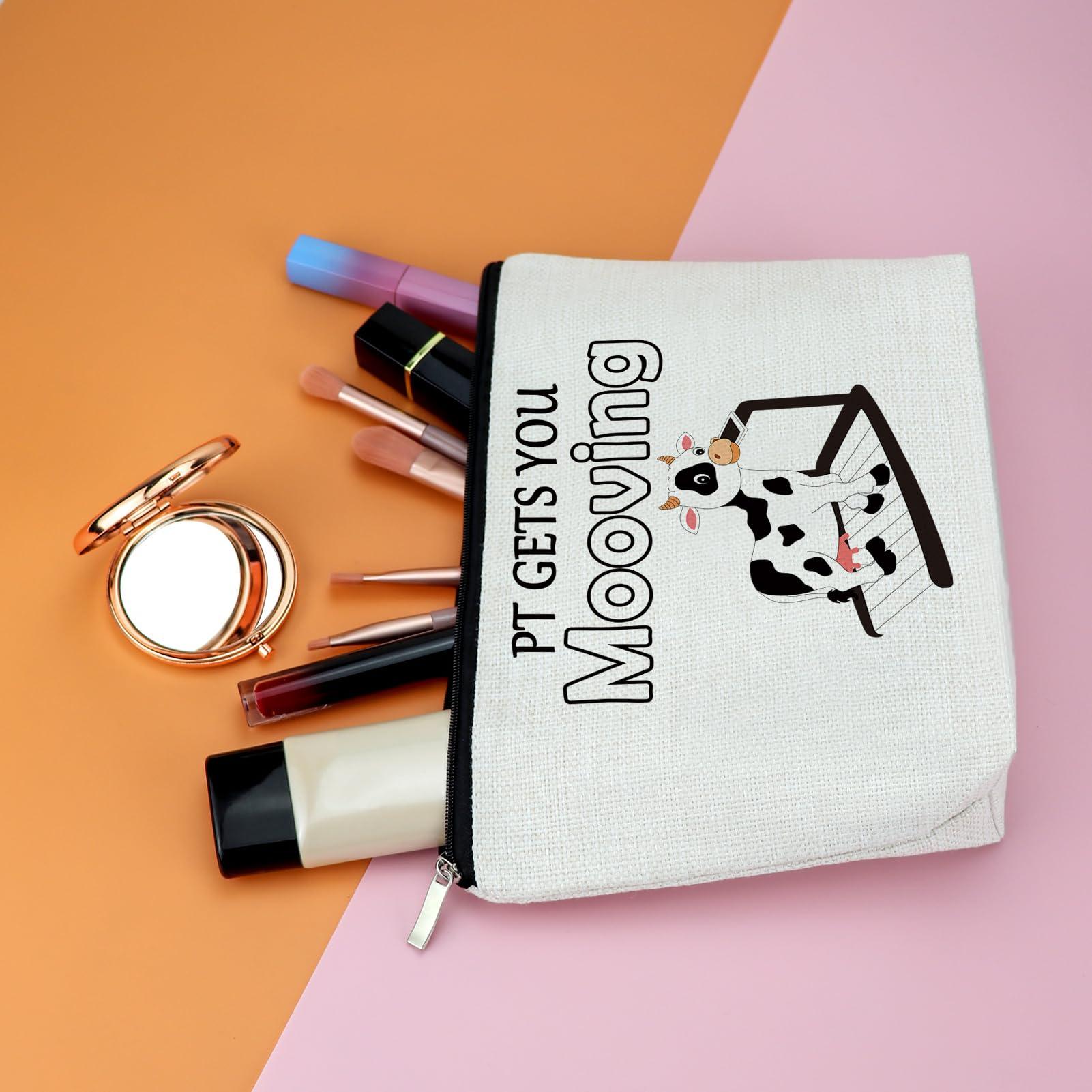 Gfhzdmf Gfhzdmf Physical Therapy Gifts Physical Therapy Makeup Bag For Pt Gets You Moving Physical Therapist Gift Cosmetic Bag For Pt Appreciation Gifts Coworker Zipper Pouch (For Pt Gets You Moving)