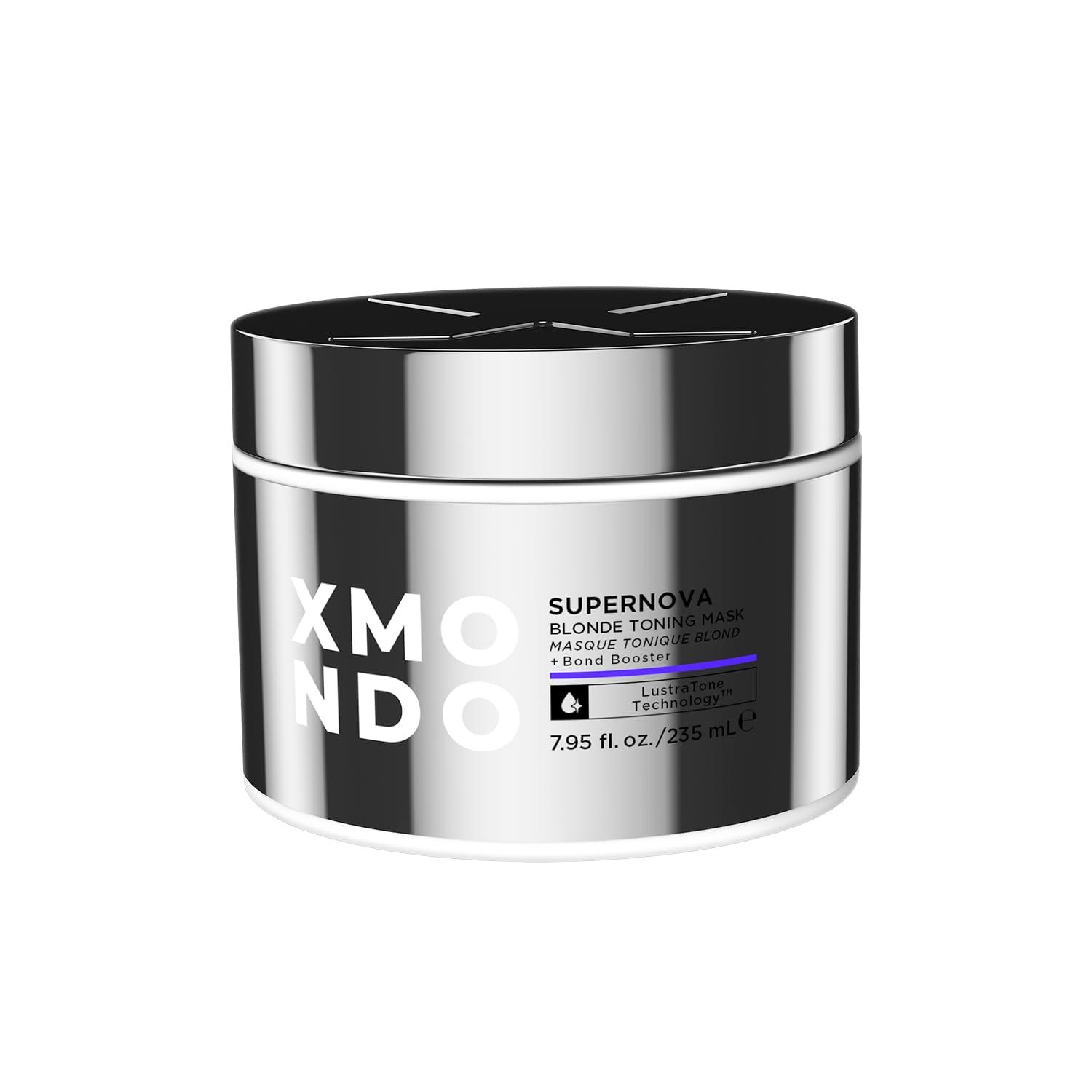 XMONDO XMONDO Hair Supernova Blonde Toning Reparative Mask, Vegan Formula with Jojoba Oil, Reducing Brassy and Yellow Tones on Blonde, Highlighted, and Gray Hair Colors, 8 Fl. Oz
