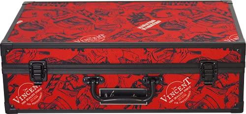 Vincent Vincent Junior Mastercase: Premium Barber, Stylist Travel Case (Nostalgic Red)