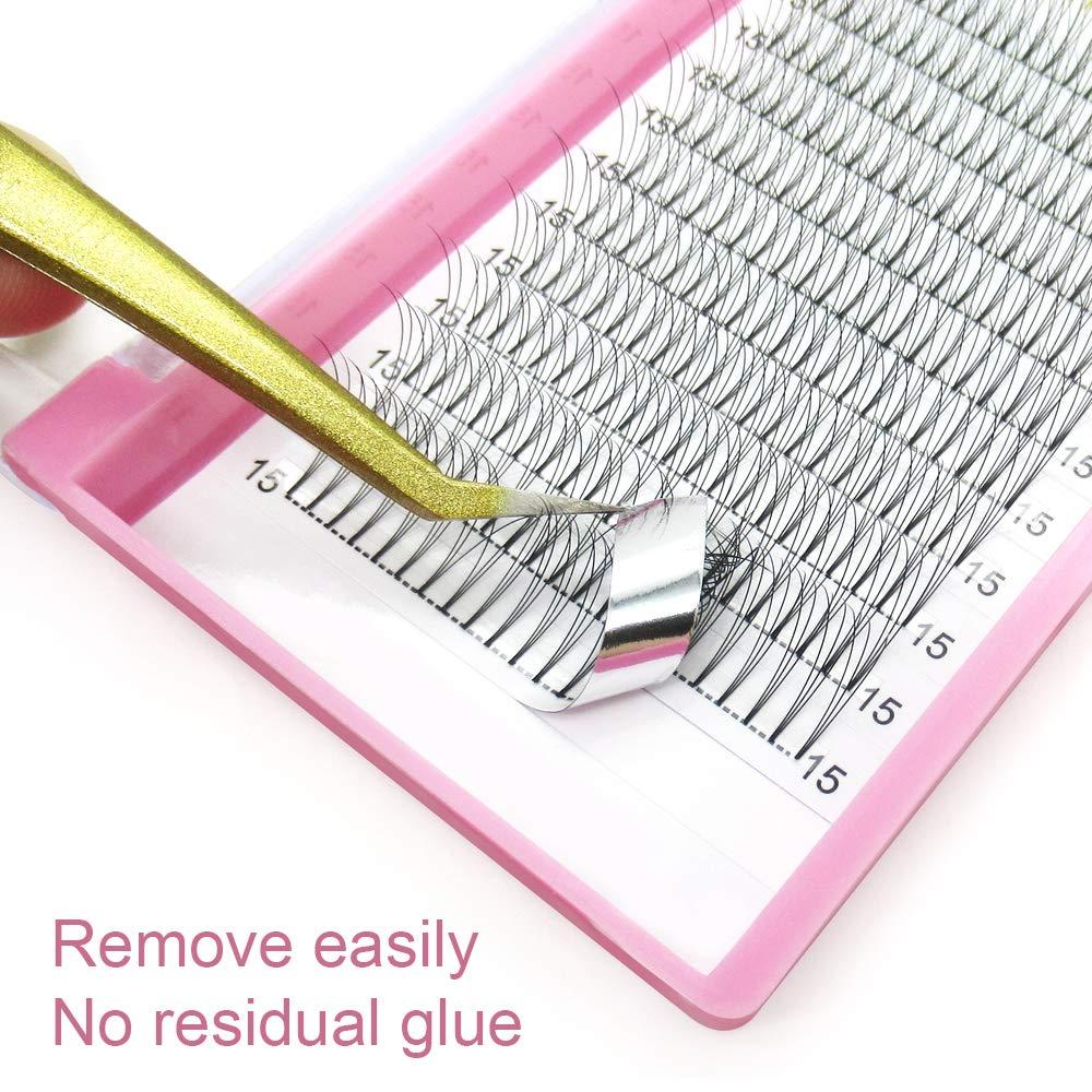 PRO LASHBEAUTY Premade Fans Eyelash Extensions Short Stem Premade Volume Eyelash Extensions 3D-D-0.07-12 Volume Lash Extensions Pre made Lash Fans C D Curl .07 .10(3D-D-0.07,12mm)