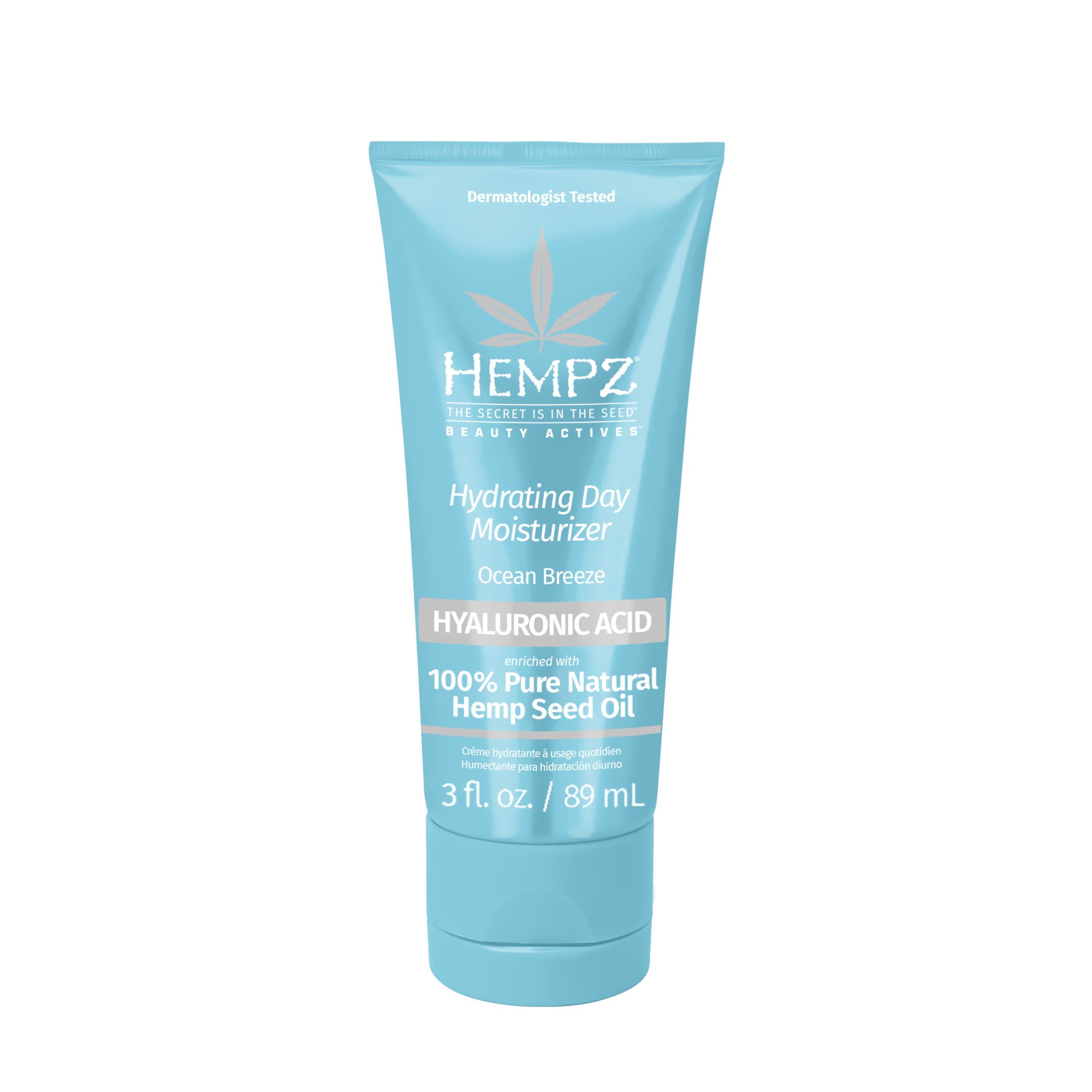 Hempz Hempz Ocean Breeze Hydrating Daily Moisturizer - Hydrating Day Cream Rich with Minerals, Vitamin C, & Hempseed Oil to Hydrate & Repair Extremely Dry or Sensitive Skin, for Face & Body, 3 Oz