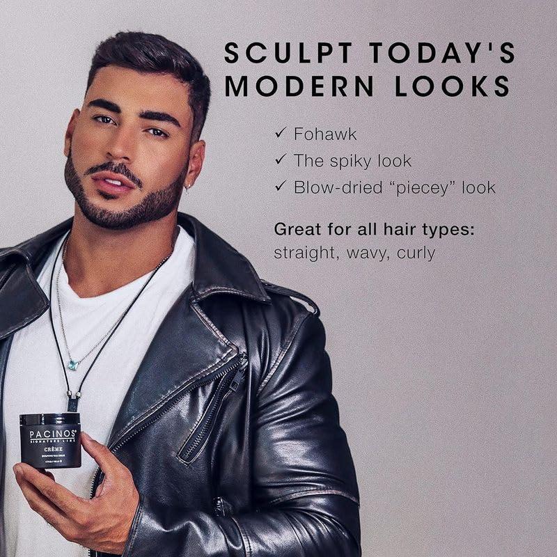 Pacinos Pacinos Creme Hair Sculpting Wax Cream - Water Soluble Medium Shine Styling Cream