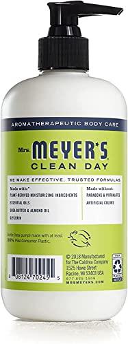 MRS. MEYER'S CLEAN DAY MRS. MEYER'S CLEAN DAY Hand Lotion for Dry Hands, Non-Greasy Moisturizer, Lemon Verbena 12 Fl Oz (Pack of 6)