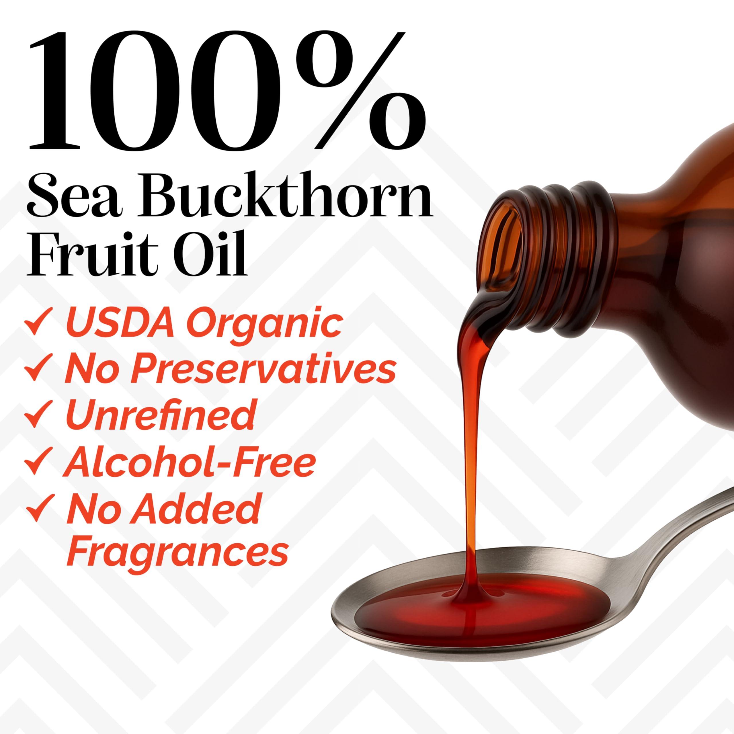 sibu sibu Premium Himalayan Omega 7 Sea Buckthorn Fruit Oil, 2 oz