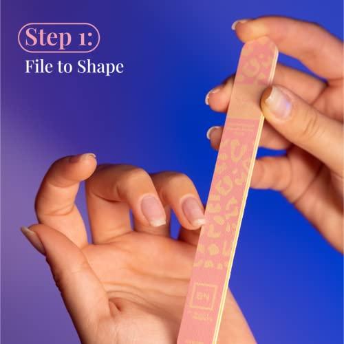 Beauty Nuggets Beauty Nuggets Made My Nails Buffer, Ultimate Shine 3 Way Nail Buffing Block with Professional Nail File 120/180 Grit-Perfect All in One Manicure Tool for Smooth, Shiny, Twinkling Nails (Pack of 2)