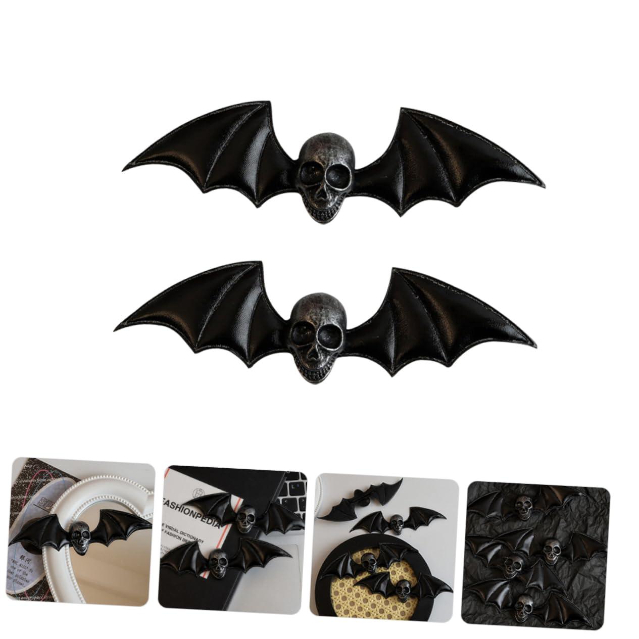 Beatifufu Beatifufu 2pcs Punk Hair Clip Bat Hair Barrettes Retro Hair Clips Bat Hair Clips Hair Jewels for Women Vintage Hair Clips Halloween Hair Accessories Hair Pin Costume Hair Clips Plastic