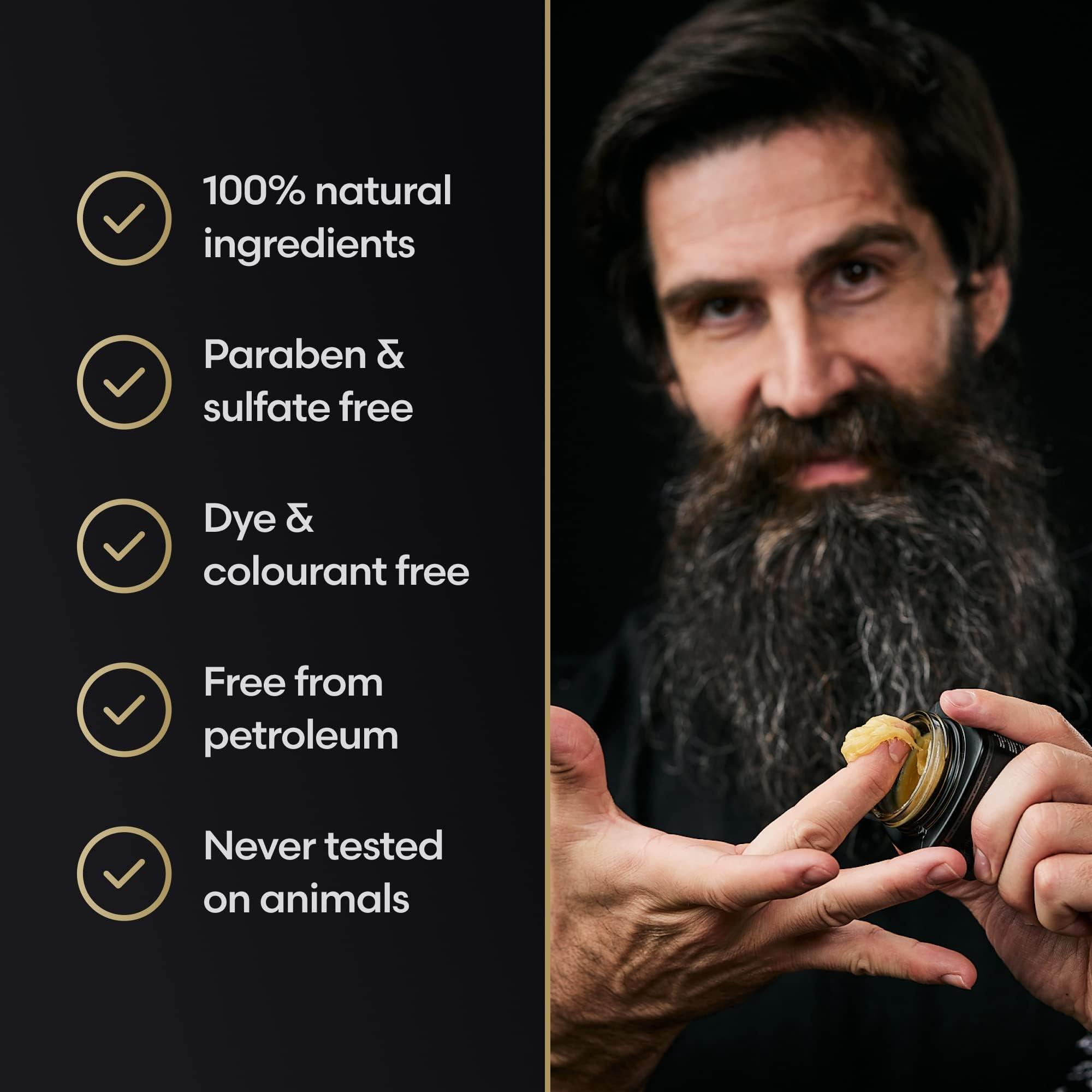The Beard Struggle Gentlemen\'s Beard & Mustache Wax for Men by Beard Struggle - Viking Beard Wax Helps to Tame Style & Groom - Platinum Collection - Loki Unscented - Moustache Wax, 50g / 1.76 US. oz.