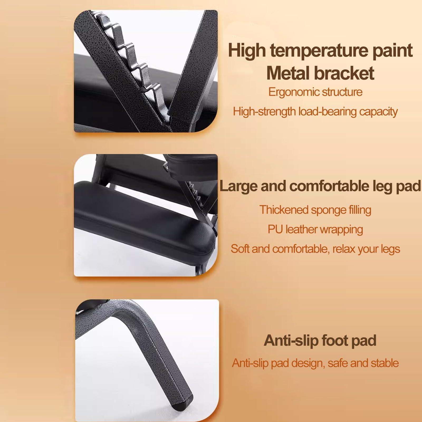 TRUNXUCL TRUNXUCL Portable Tattoo Chair, Folding Tattoo Armrest Stand, Adjustable Spa Salon Folding Massage Chair with Face Cradle for Beauty Massage, Tattoo(Brown)