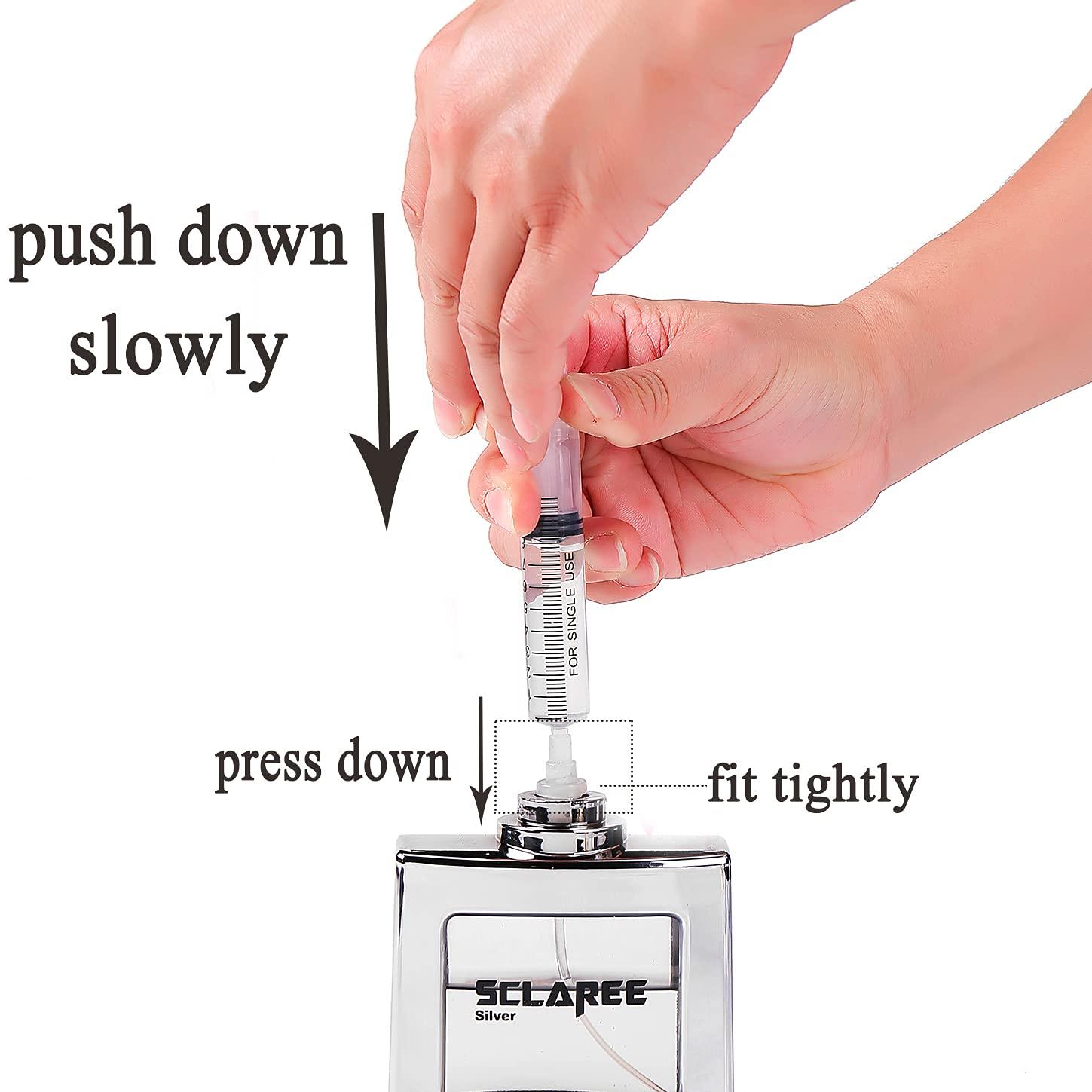 MUB MUB 5 Packs 10ml Plastic Measuring Syringe With 5 Injector Kit, No Needle Perfume Dispenser Pump Perfume Refill Tool Perfume Decanting Supplies for Travel Empty Perfume Bottles