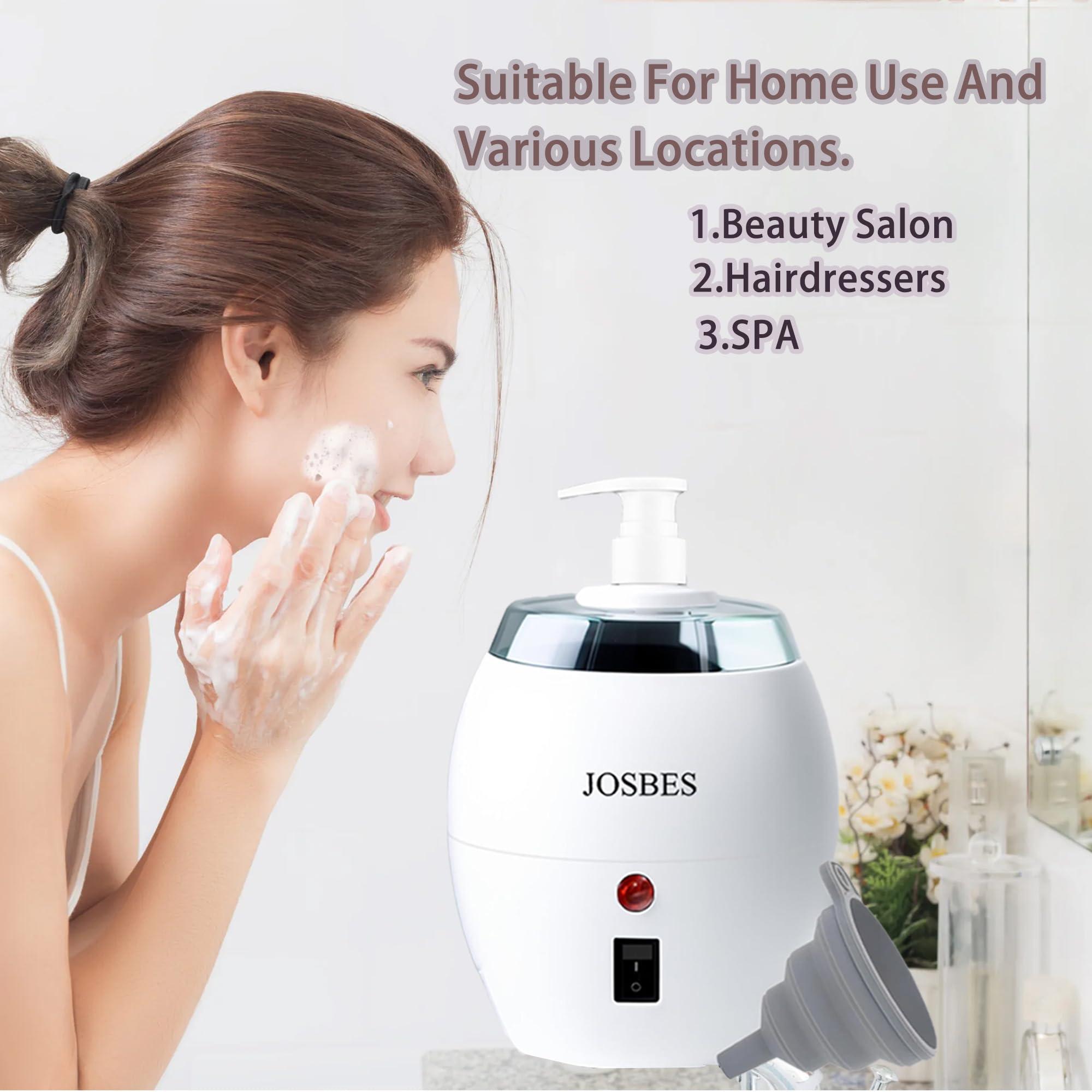 JOSBES Professional Massage Oil Warmer, Lotion Warmer, One Touch Temperature Control, 15 Minutes Complete Heating, Can be Used with Salon, Spa(White (Funnel))