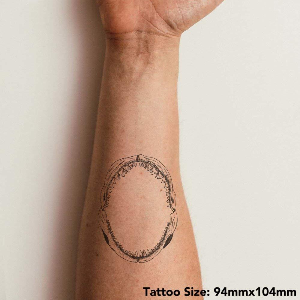 Azeeda Large \'Shark Jaws\' Temporary Tattoo (TO00018733)