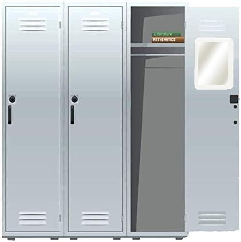 MIHAGUTY MIHAGUTY Magnetic Locker Mirror,5\" x 7\" Small Mirrors School Locker, Bathroom, Household Refrigerator, Locker Accessory, Office Cabinets, and Home (White)