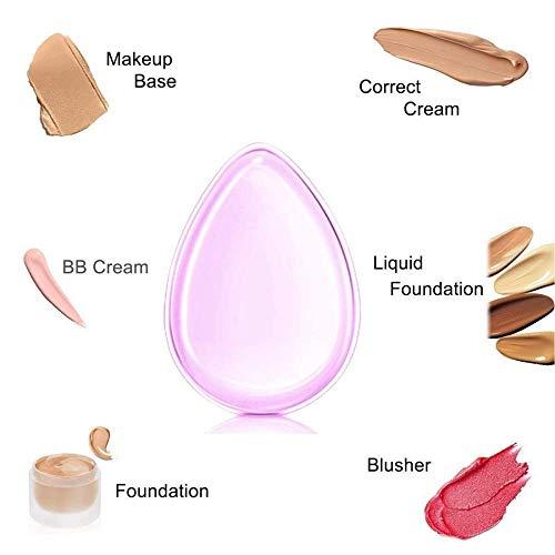 ZHome ZHome Washable Silicone Sponge Jelly Applicator for Cream Gel Foundation - Face Silisponge Cosmetic Beauty Makeup Tools Blender Purple 4PCS