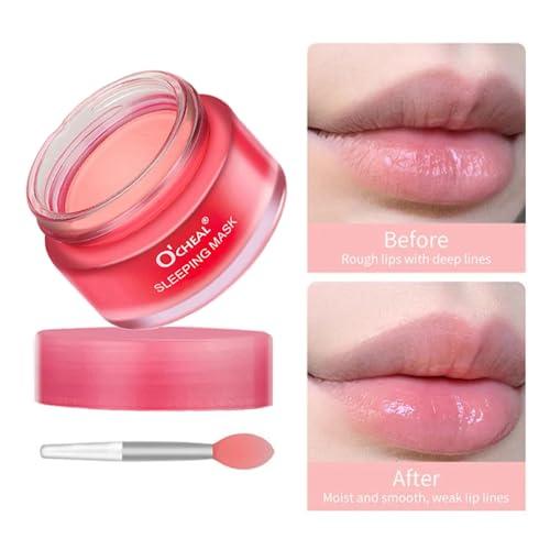 KlsyChry Lip Sleeping Mask Overnight Treatment, Lip Moisturizer for Very Dry Lips, Night Time Lip Balm Sleeping Lip Repair Mask for Dry Cracked Lips (Berry)