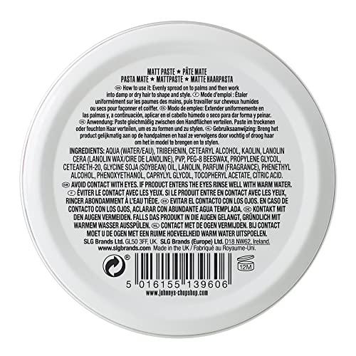 Johnny's Chop Shop JOHNNYS CHOP SHOP #1 Men's Hair Styling Matte Paste Pro-Quality Strong Hold, Lasting Texture, Natural Look Soybean Oil Protection & Hydration 2.6 oz