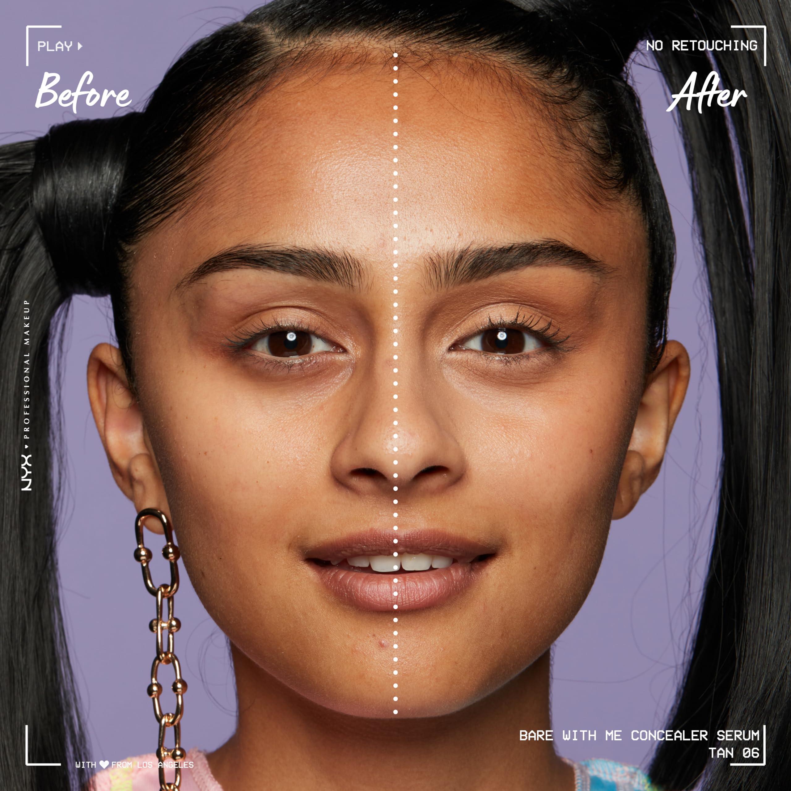 NYX PROFESSIONAL MAKEUP NYX PROFESSIONAL MAKEUP Bare With Me Concealer Serum, Concealer Makeup For Up To 24Hr Hydration - Tan