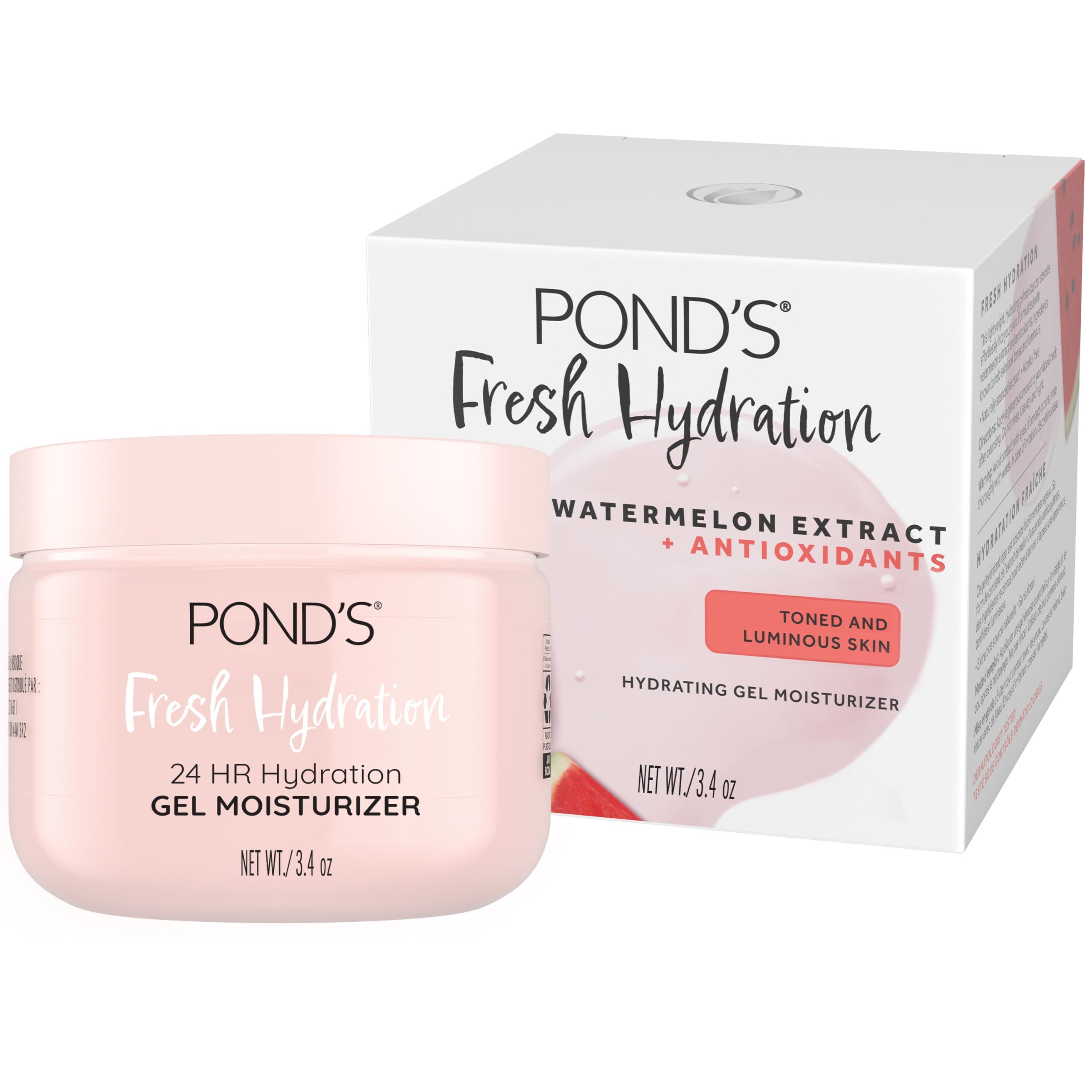 POND\'S POND\'S Watermelon Extract & Antioxidants Gel Face Moisturizer For Toned and Luminous Skin, 3.4 oz