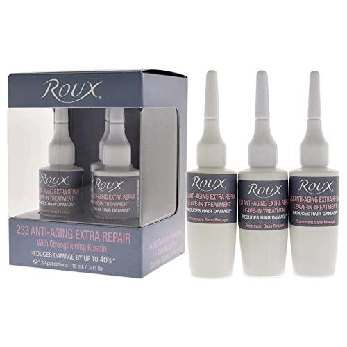 Roux Roux 233 Anti-Aging Extra Repair, Leave In Treatment with Strengthening Keratin, 3 Applications per Box
