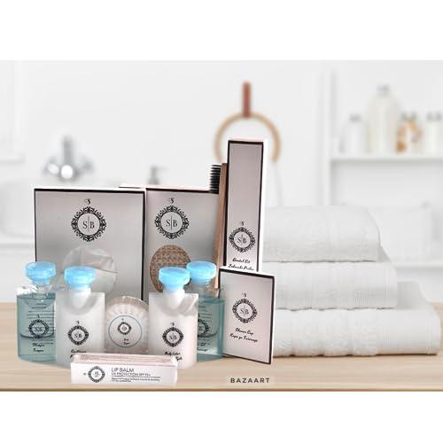 SB Essentials LLC Soap SB | Toiletries Bulk Set | Mini Amenities for Hotels, Air bnb, Yachts, Gym, Travel Size |50g Bar Soap Travel Size | 50 Pieces
