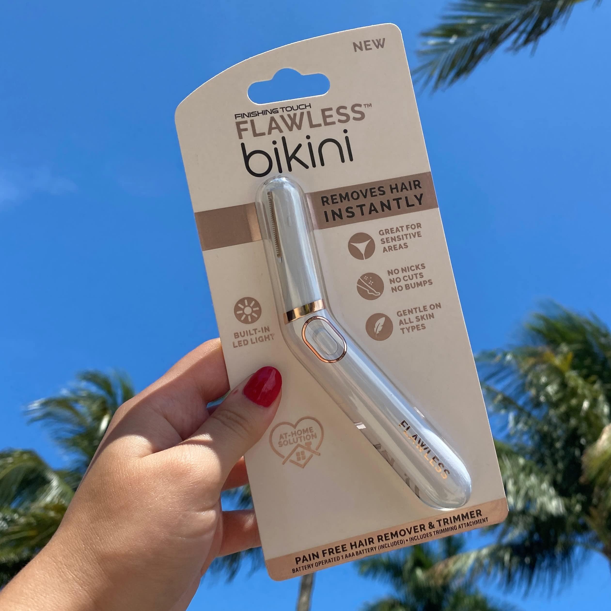 Finishing Touch Flawless Finishing Touch Flawless Bikini Shaver and Trimmer Hair Remover for Women, Dry Use Electric Razor, Personal Groomer for Intimate Ladies Shaving, No Bump, Smooth Shave