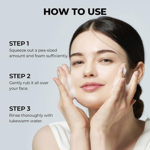 MDP MDP+ RED LACTO COLLAGEN CLEAR 2.0, Peptide, Deep Pore Cleansing, Hydrating|4.05oz/120ml,Pore Tightening, Hydrating Cleanser, Daily Moisturizing Cleanser, Foaming Facial Wash