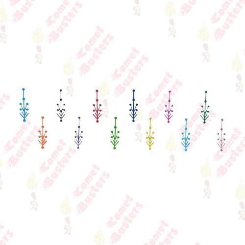 Crystalline Jewelry Multicolour Head Bindi Shape Long Velvet material Face Jewels Face Gems Face Stickers Makeup Boby Tattoos (1 Pack) (CJ222)