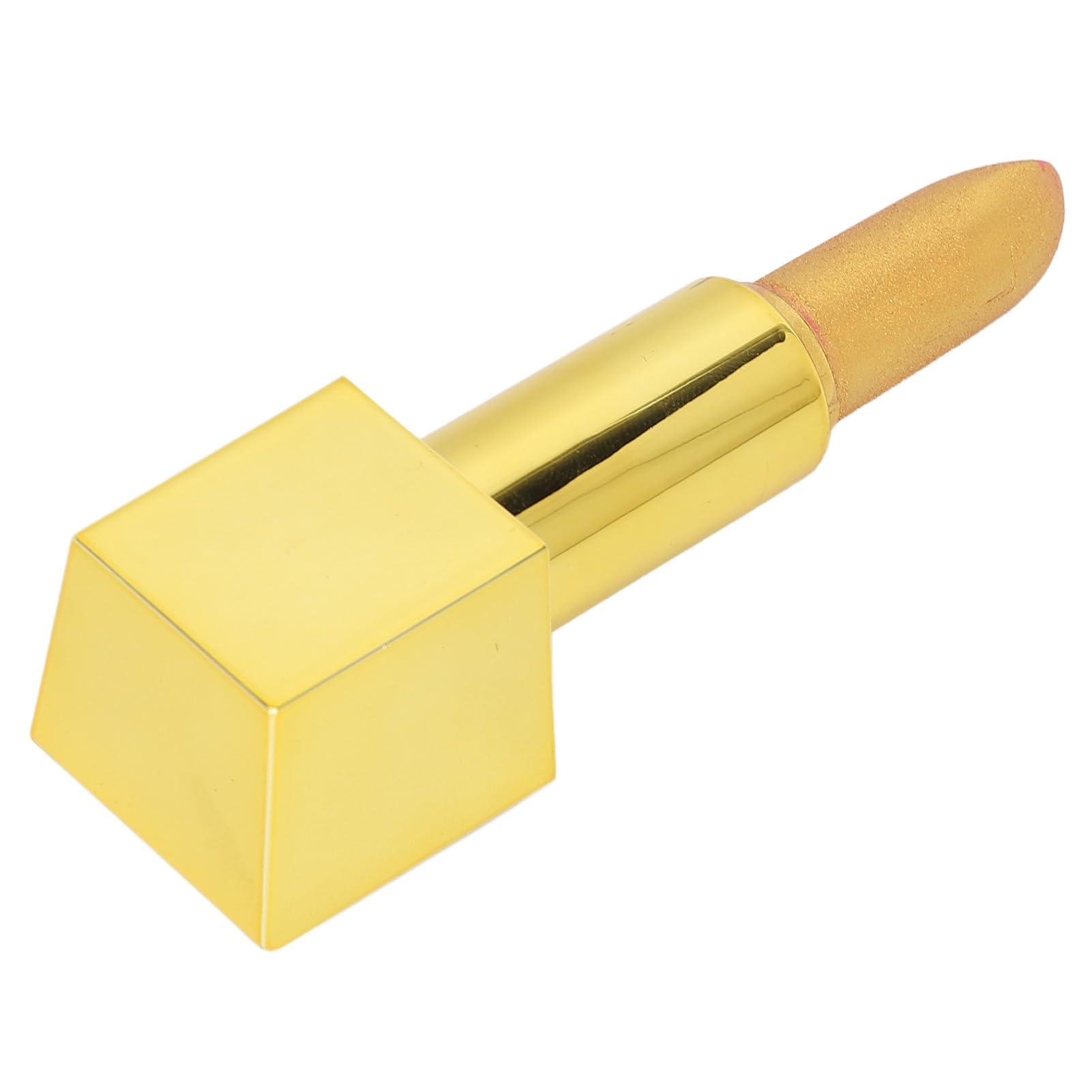 ZAICOLER ZAICOLER Gold Lipstick, Gold Lip Gloss Golden Lipstick Waterproof Long Lasting High Pigments Lip Makeup Cosmetic for Women 3.5g (01)