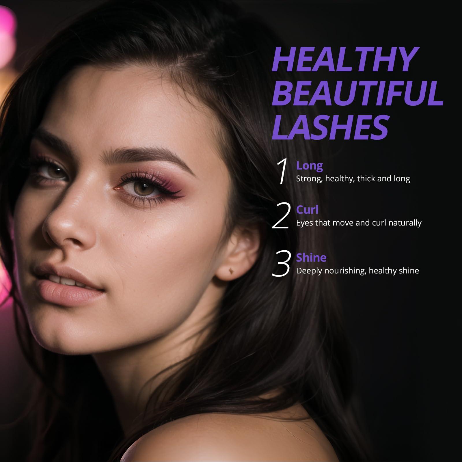 SIIEEC Lash Serum - 8ml Rapid Eyelash Growth Serum, Lash Serum for Eyelash Growth Thickness, Stronger, Healthier Lashes & Brows, Vegan & Cruelty-Free