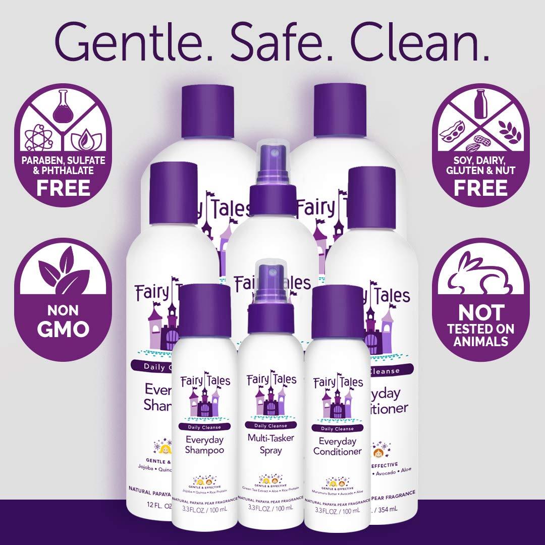 Fairy Tales Fairy Tales Daily Cleanse Everyday Kids Shampoo + Conditioner set - Gentle Natural Defining, Tangle Free, Moisturizing and Hydrating Formula, Paraben Free - 12 oz Shampoo and 12 oz Conditioner