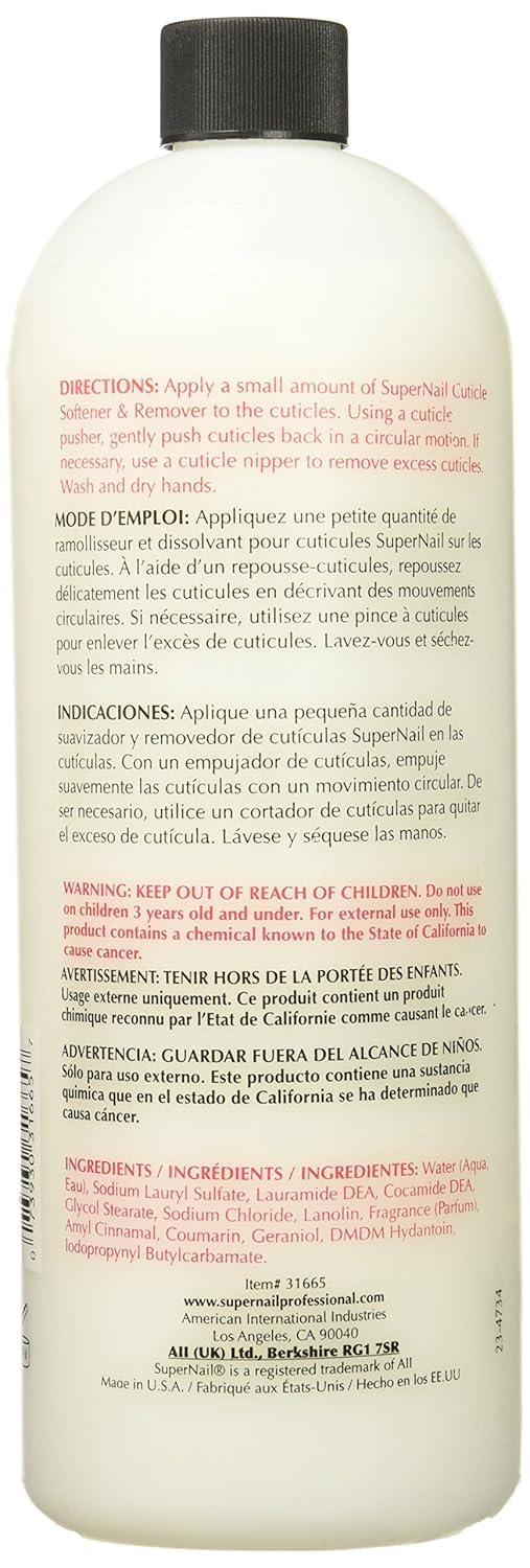 Supernail Supernail Cuticle Softener and Remover, 32 Fluid Ounce