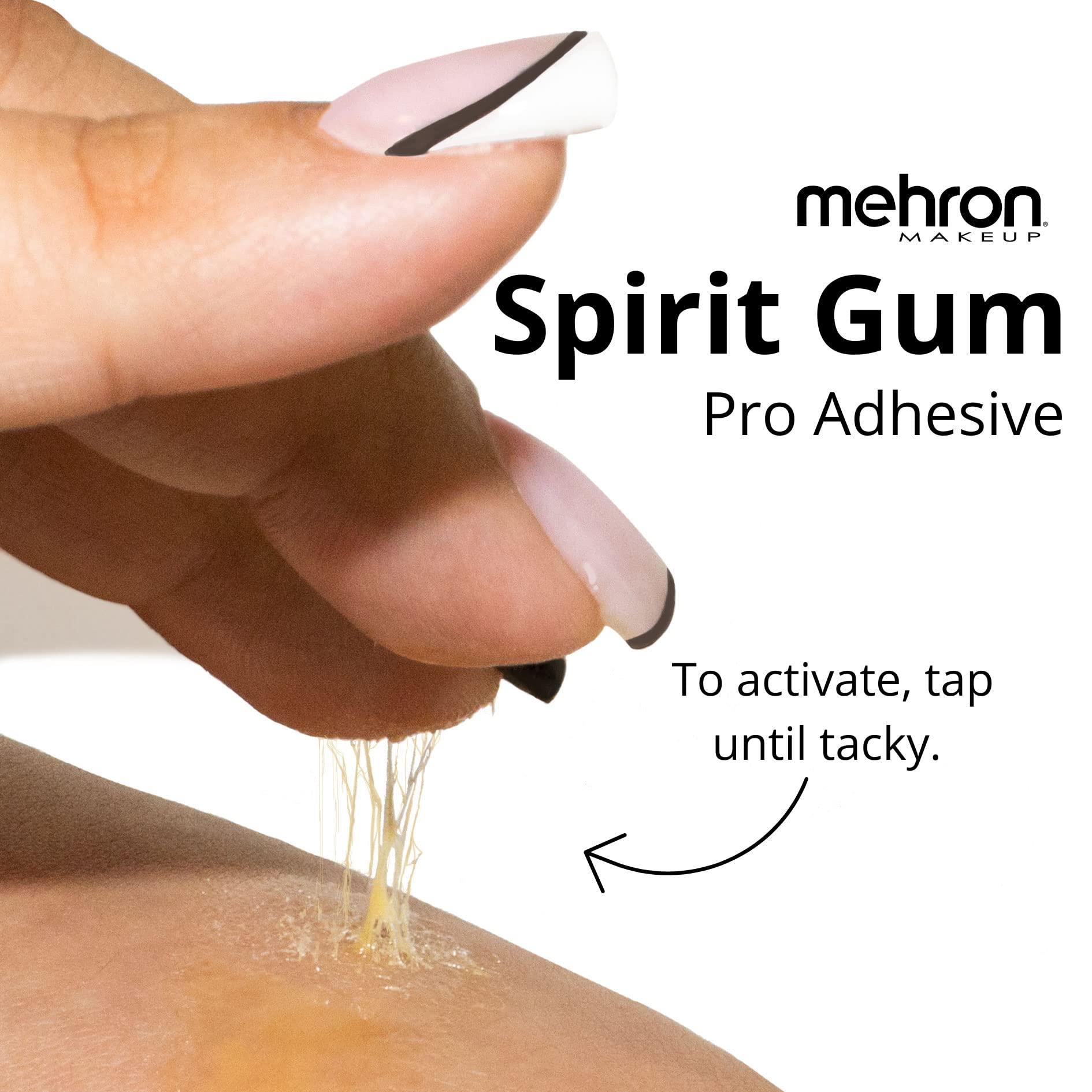Mehron Mehron Makeup Spirit Gum | Spirit Gum Adhesive | Special FX, Cosplay, Halloween, Stage Performance Makeup | Professional Cosmetic Glue Adhesive for Face, Skin, & Body (4.5 oz) (Matte)