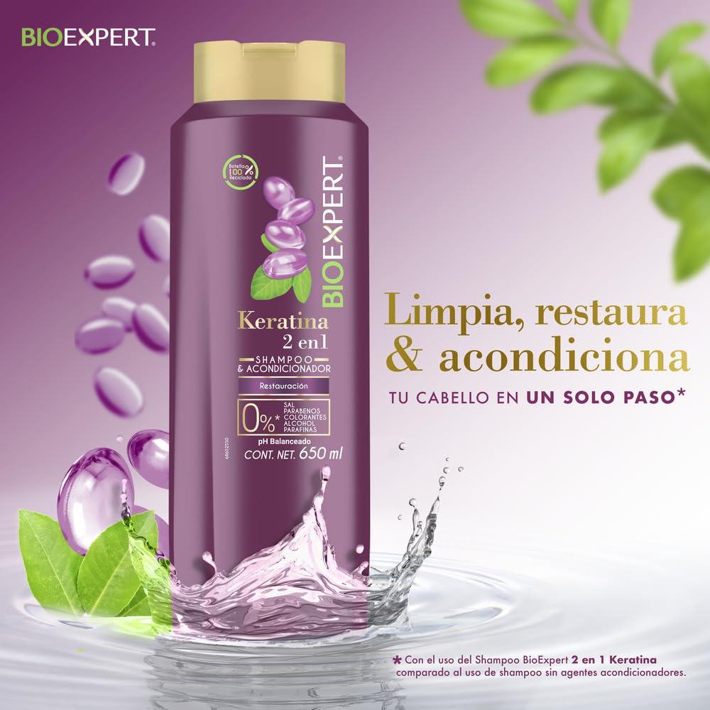 Bioexpert Bioexpert 2 in 1 Shampoo and Conditioner - Keratina 650ml