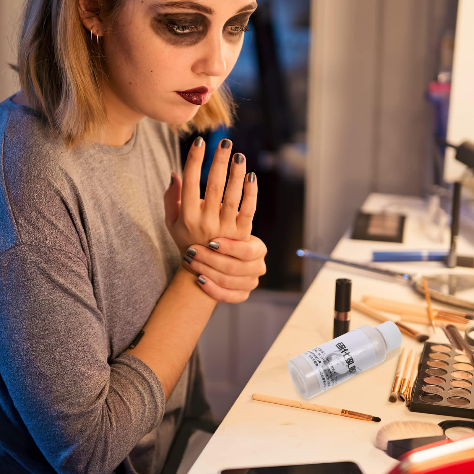 Healvian Healvian Makeup Liquid Latex,Halloween Latex Makeup,Halloween Old Age Wrinkle Makeup Latex for Performance Cosplay,Adhesive Latex for Halloween, Cosplay, Movie Makeup